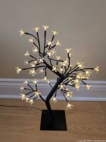 Front view of LED tree lamp illuminated