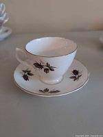 Teacup on saucer showing overall design