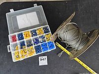 Overall view of braided steel cable spool and terminal kit