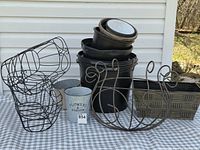Group shot showing all planters and pots