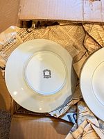 Back of porcelain plate showing Sterling Fine China mark