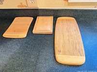 All three bamboo boards on countertop