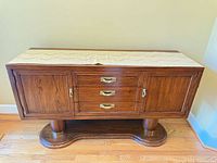 Front view of Thomasville sideboard buffet with doors closed