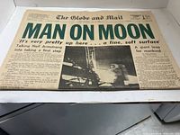 Front page overview showing headline and photograph