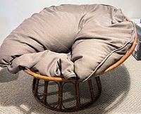 Papasan chair assembled with cushion