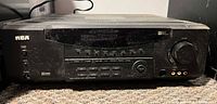 Front view of RCA receiver showing controls and inputs