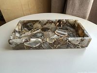 Top view of full agate tray