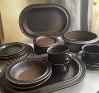 All pieces grouped to show pattern and glaze
