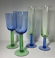 All four glasses front view
