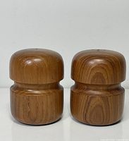 Front view of both teak shakers