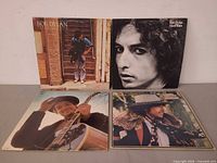 Group shot of all four Bob Dylan LP album covers