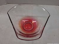 Top view showing flared rim and pink center