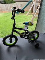Full view of RockIt 12" kids bike with training wheels