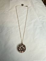 Full view of necklace with pendant and chain
