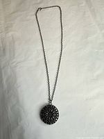 Full view of necklace with pendant and chain