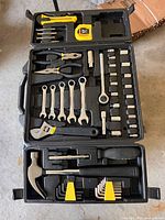 overview of open case showing full contents