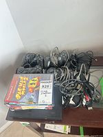 Console, controllers, games and cables overview
