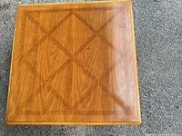 Top view showing parquet veneer pattern