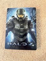 Front of Halo 4 steelbook case showing Master Chief artwork