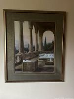 Full view of framed print on wall