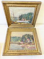 Both framed paintings front view