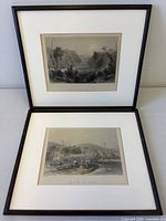 Both framed etchings shown together to display pair
