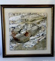 Front view of framed painting showing entire artwork and frame