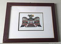 Full view of framed print showing frame, mat and artwork