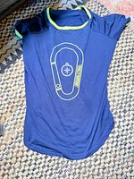 Navy dog shirt with graphic
