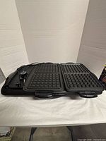 griddle base with attached waffle plates and temperature probe