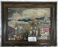 Full view of framed lithograph