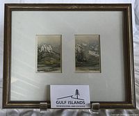 Full view of frame showing both watercolours and matting