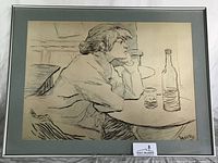 Front view of framed print showing image, mat, frame