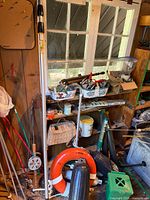 overall view with life ring, fender, poles and shelf