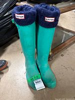 Front view of both boots with knit liners visible