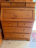 Front view closed showing all exterior drawers