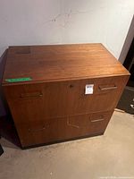 front view of filing cabinet closed