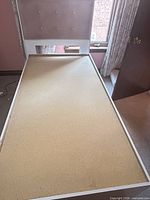 Full view of twin bed frame showing platform and headboard