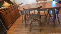 Table with two chairs shown at front view