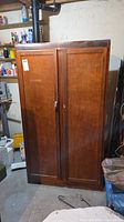 Front view of closed wardrobe showing overall appearance and door pull