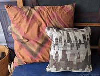 Both pillows front view showing color and patterns