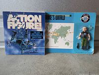Book and unopened action figure side by side showing fronts