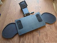 Full view of Humanscale 4G tray with arm and dual mouse pads
