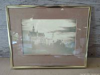 Framed photograph front view showing image, mat, and frame