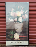 Full view of framed Manet poster