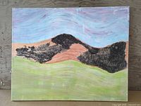 Front view of entire painting showing composition and size
