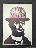 Full view of poster showing portrait and psychedelic lettering