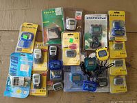 Wide view of all Sportline devices on table