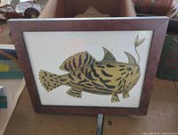 Full view of framed fish print