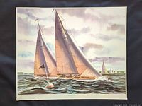 Full view of unframed sailboat print